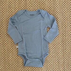 Woolino 100% Superfine Merino Wool Baby Bodysuit - Long Sleeve Bodysuit 6-12